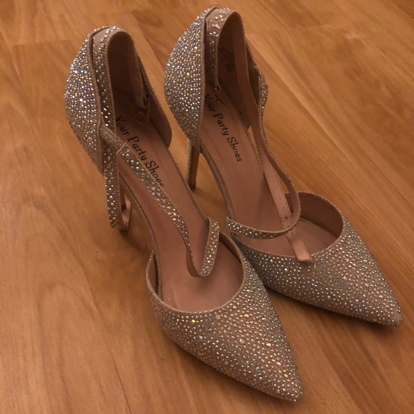 closed toe sequin heels size 8.5 - Picture 1 of 1